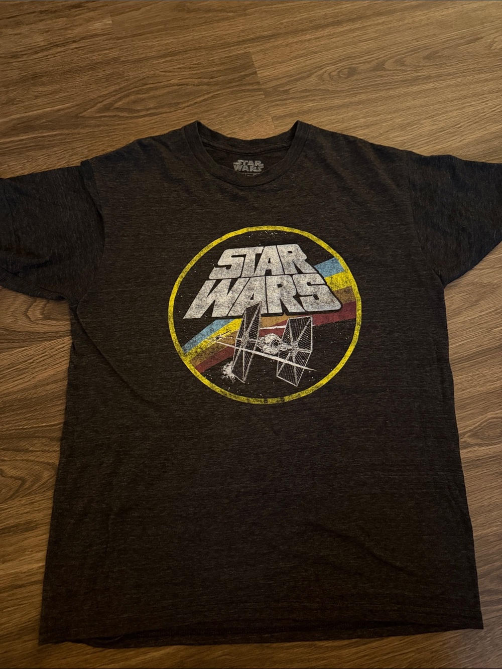 Star Wars Tee - Black with Yellow, Blue, Red Accents